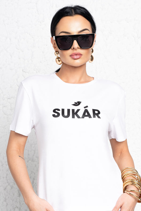 Sukár Makson Czukormadár Gypsy fehér póló