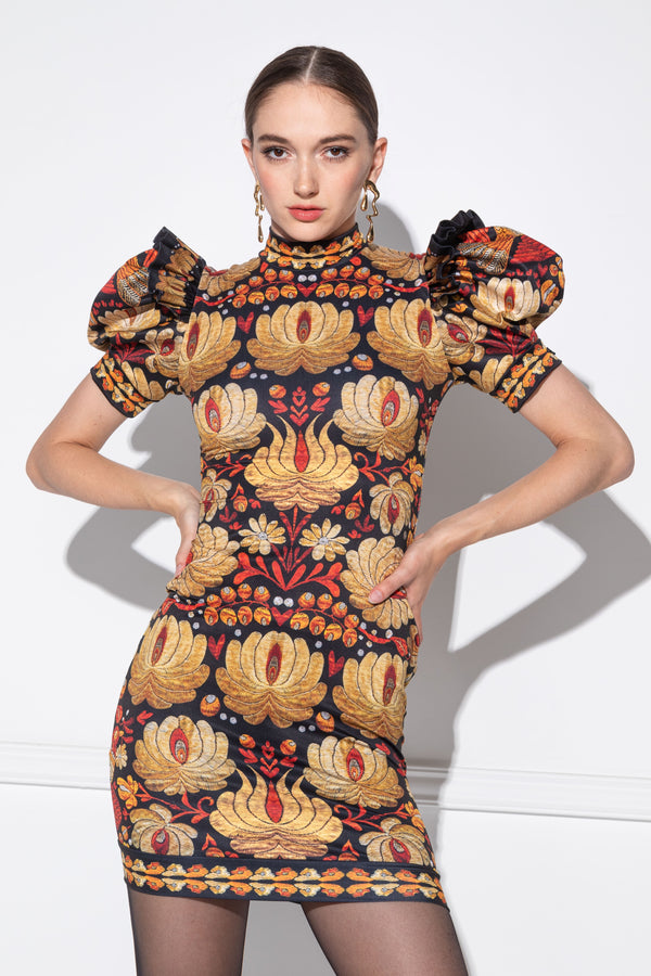 Gorona Matyó Gold Dress