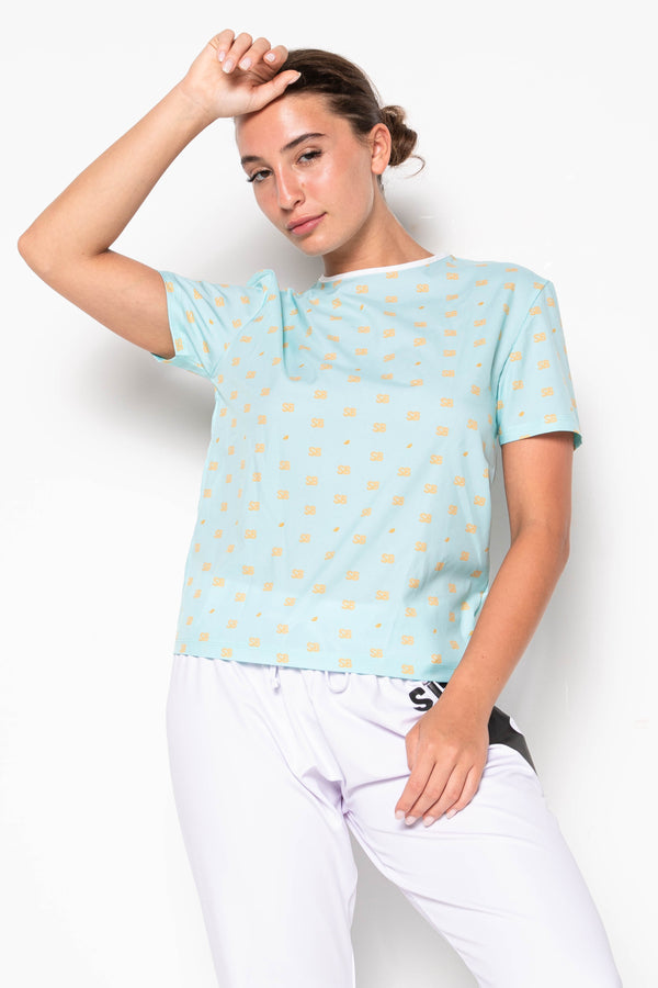 Makson Gold Monogram blue t-shirt