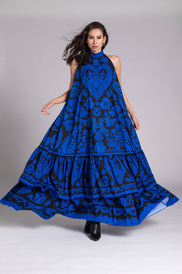 Roll <tc>Kalotaszeg</tc> Blue dress