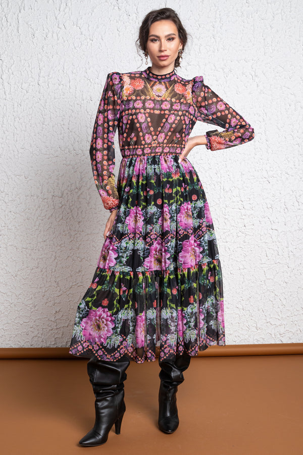 Jozina-Jozzy Florissimo Black ruha