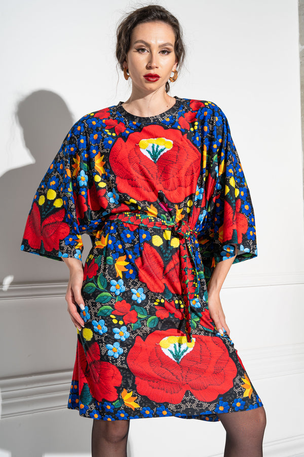 Demo <tc>Kalocsa</tc> Red Flower <tc>tunic</tc>