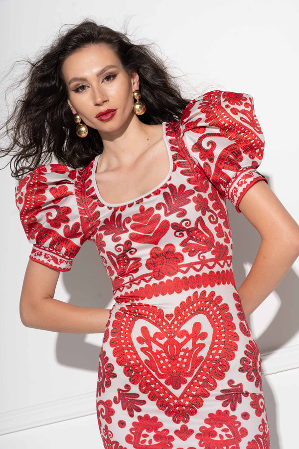 Berry Kalotaszeg Beige ruha