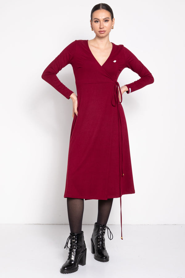 Reby Basic Logo burgundy ruha