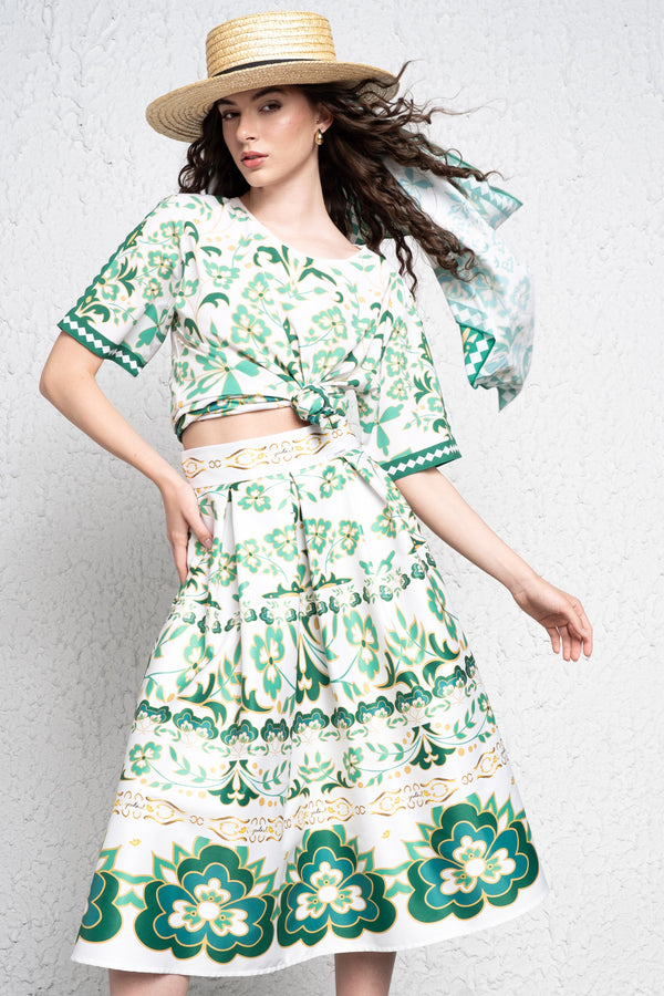 Carry porcelain green skirt