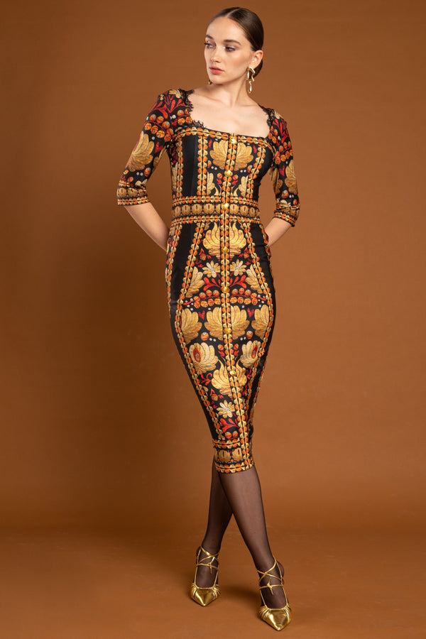 Hardin Matyó Gold Dress