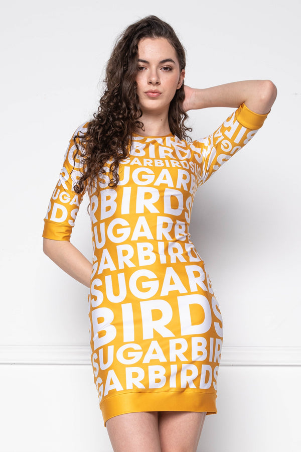 Ronani Color Monogram sárga ruha