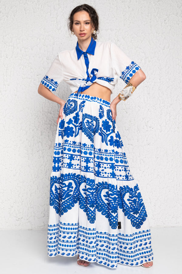 Roxalla <tc>Kalotaszeg</tc> Blue white skirt