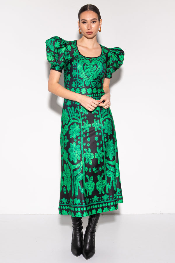Emese Kalotaszeg Green ruha