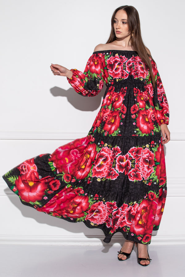 Seryson Frida Rose Black ruha