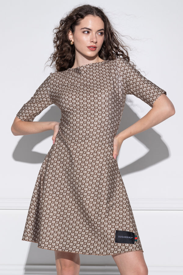 Montika Small Monogram Brown ruha