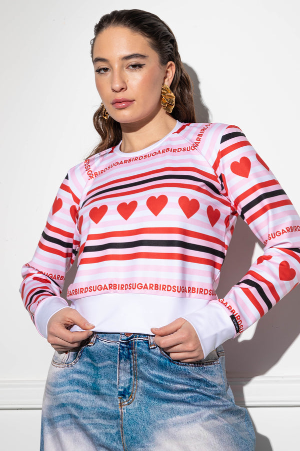 Pipper Valentine Stripes pulover