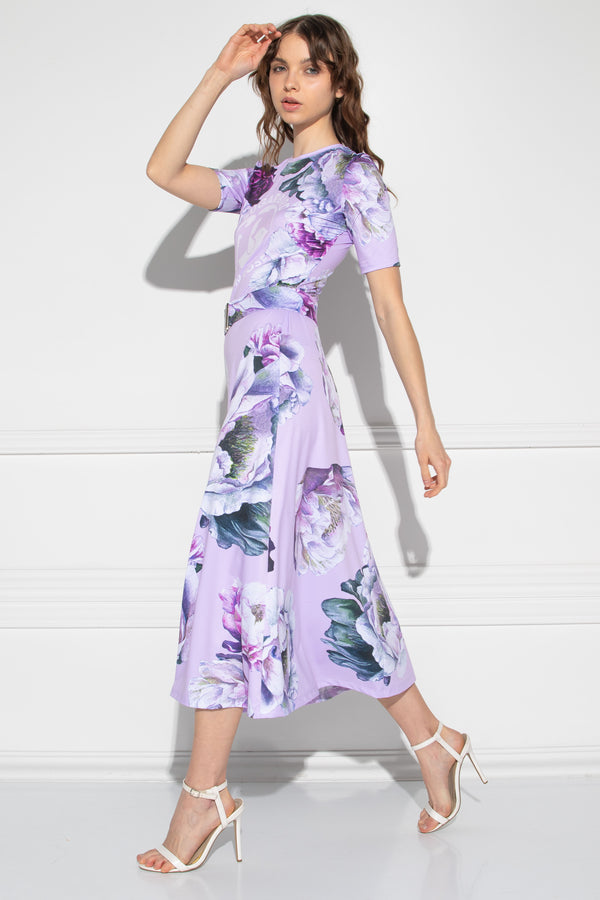 Tilla la vie en tulip purple dress