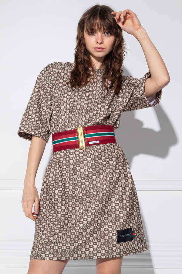 Torres Small Monogram Brown Tunika