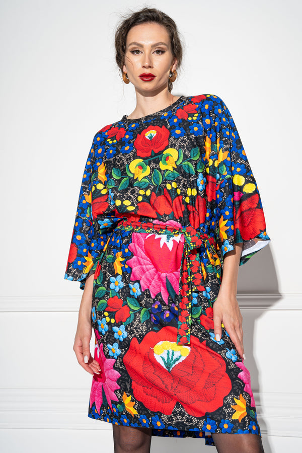 Demo <tc>Kalocsa</tc> Pink Flower <tc>tunic</tc>
