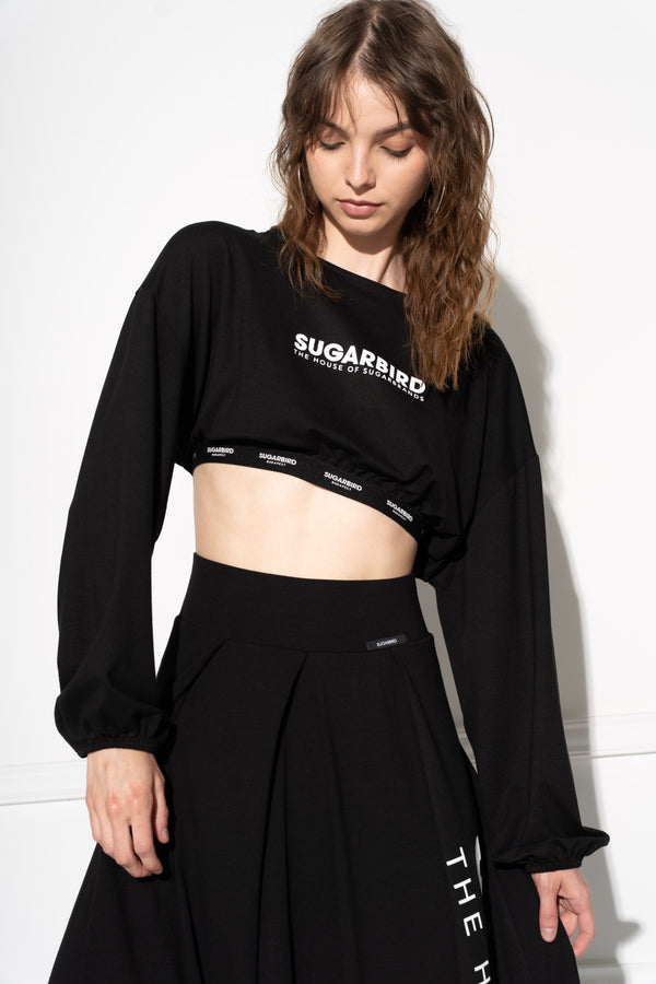 Waola monogram black top
