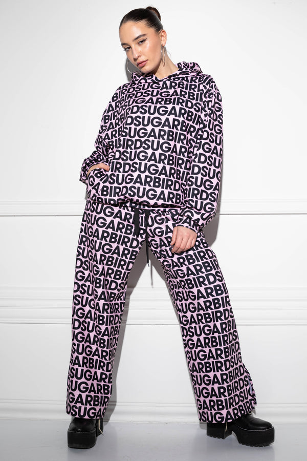Serafim Pink & Black Monogram Pants