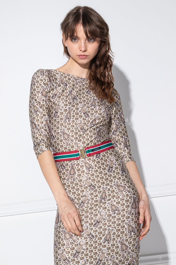 Fulvia Teddy Beige Dress