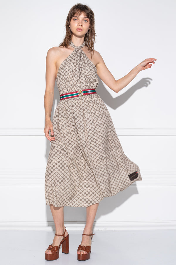 Dirty-Derena Long Rhombus dress