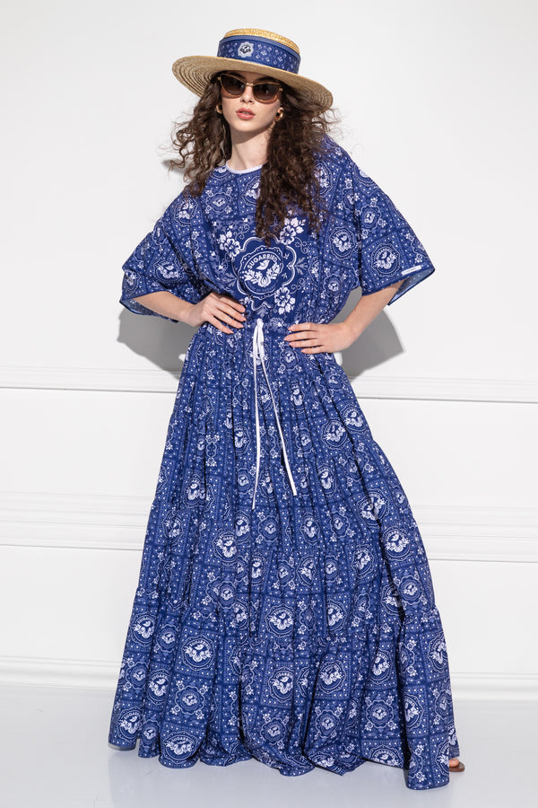 Fodemo Maxi <tc>Czukormadár Blue-Dye</tc> blue dress