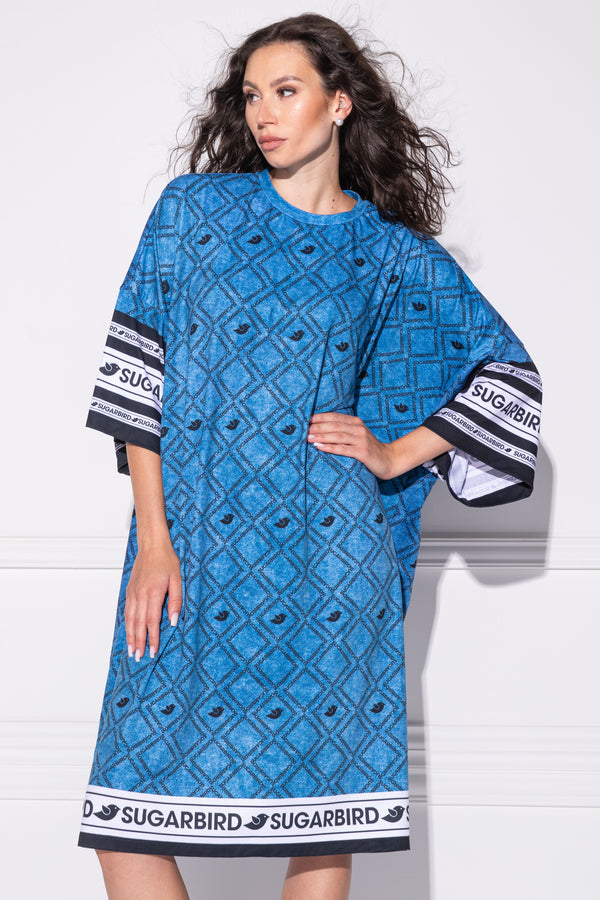 Demo Black Denim Effect Monogram <tc>tunic</tc>