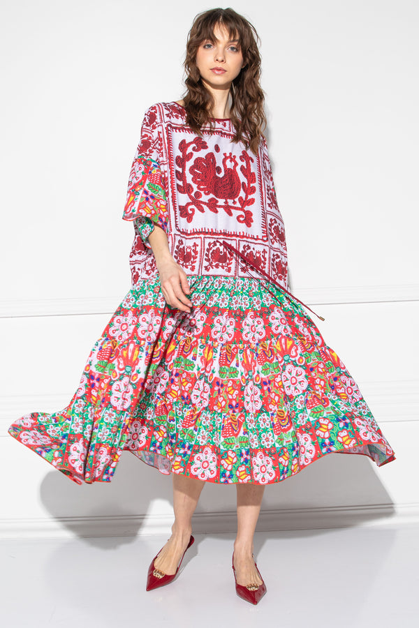 Fodemo Midi Czukormadár Kalotaszeg tunic
