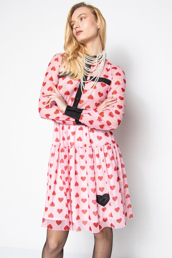 Ito mini black & pink pink dress