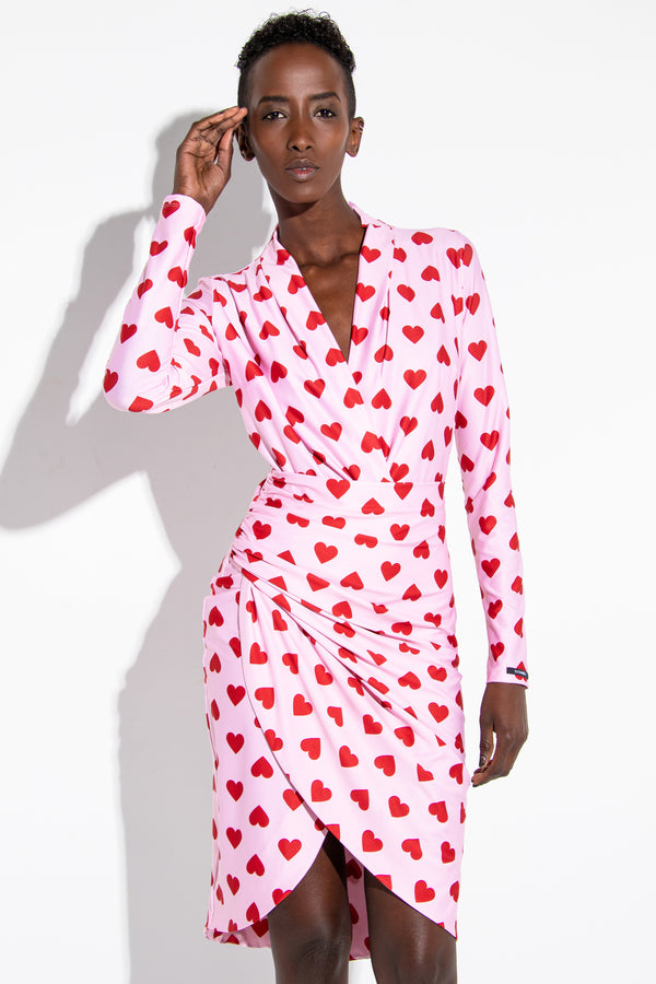 Rina Black & Pink Pink Dress