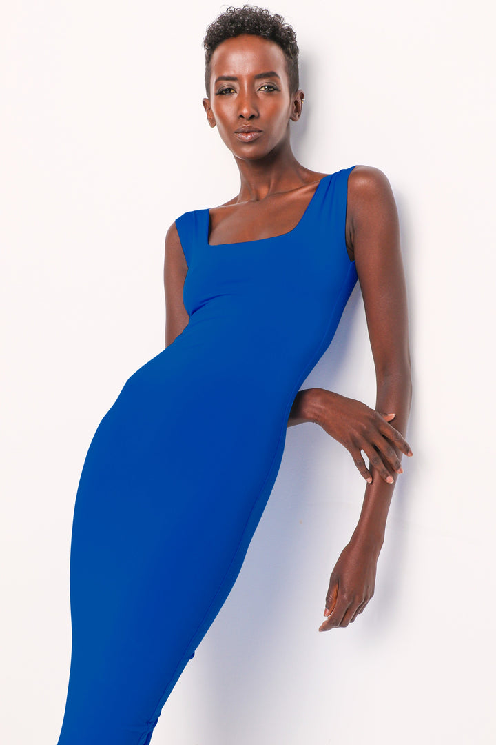 Baros Shape&Basic kék ruha-3