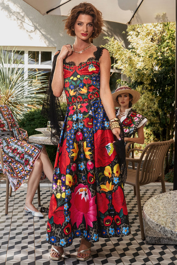 Restar Kalocsa Red Flower szoknya