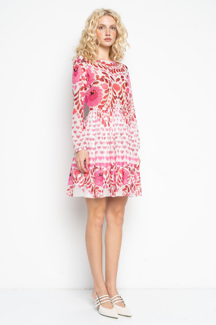 Jozefa Black&Pink Matyó rózsaszín ruha-1